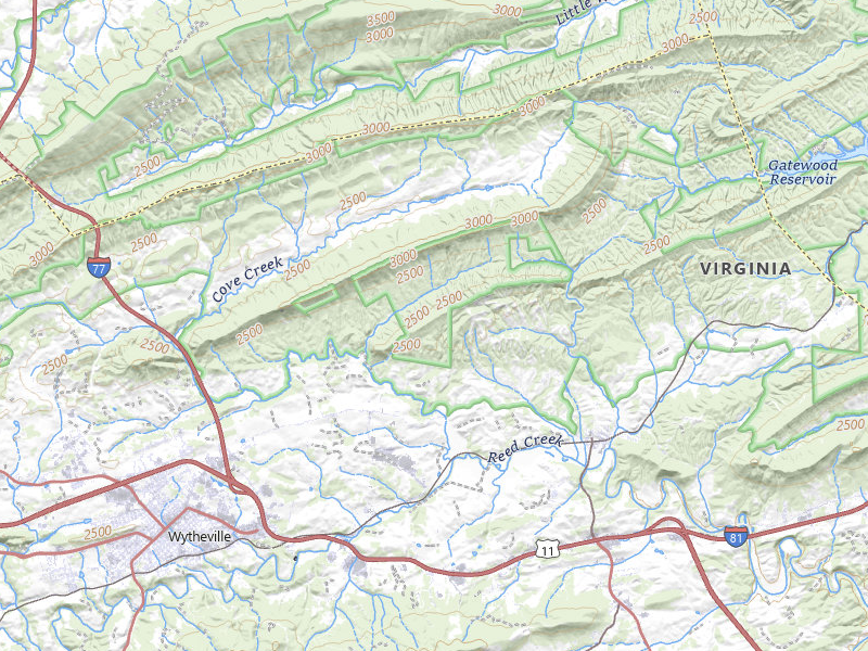 Radar-estimated hail-size map of the storm over Wytheville, VA on Jul 4, 2026