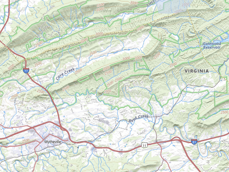 NEXRAD radar-signature map of the hail over Wytheville, VA