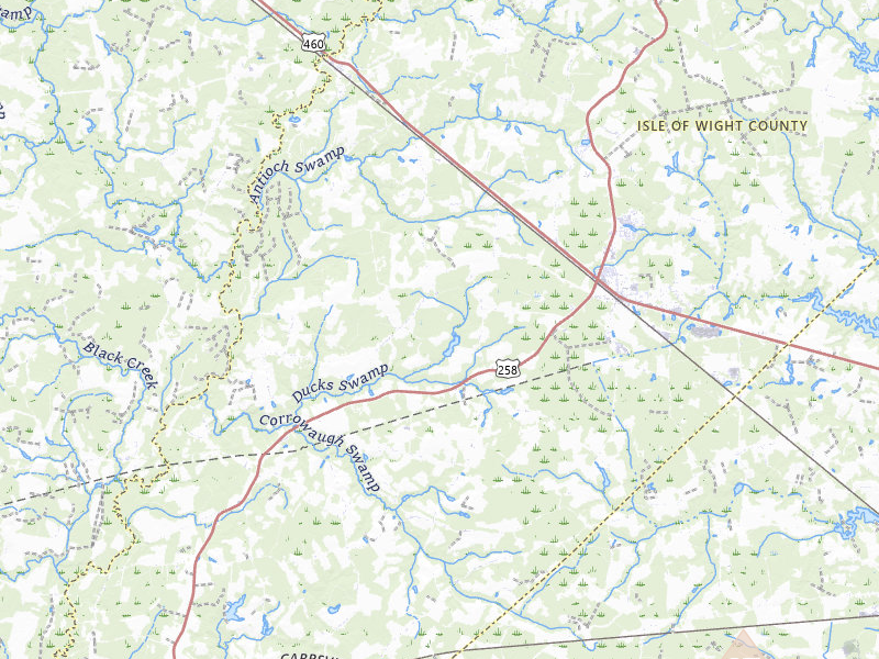 Radar-estimated hail-size map of the storm over Zuni, VA on Jun 27, 2026