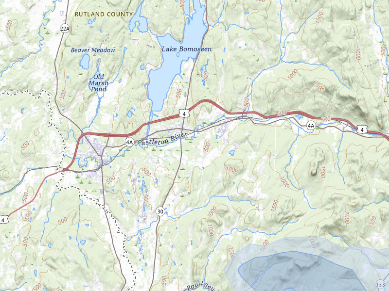 NEXRAD radar-signature map of the hail storm over Castleton, VT on Jul 1, 2026