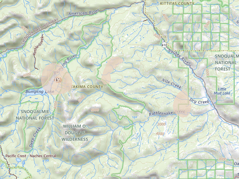 Radar-estimated hail-size map of the storm over Naches, WA on May 28, 2026