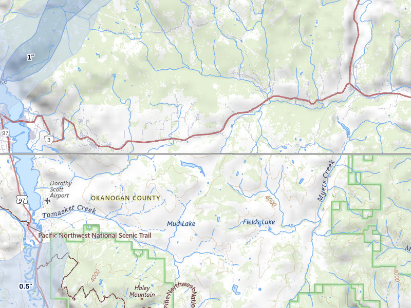 NEXRAD radar-signature map of the hail storm over Oroville, WA on Jul 23, 2026