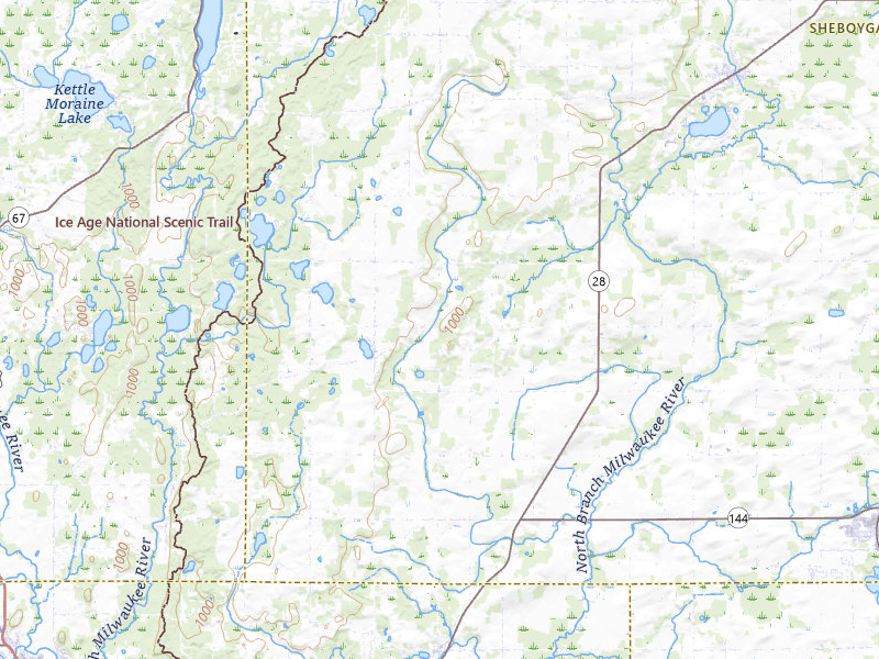 Radar-estimated hail-size map of the storm over Adell, WI on Jul 1, 2026