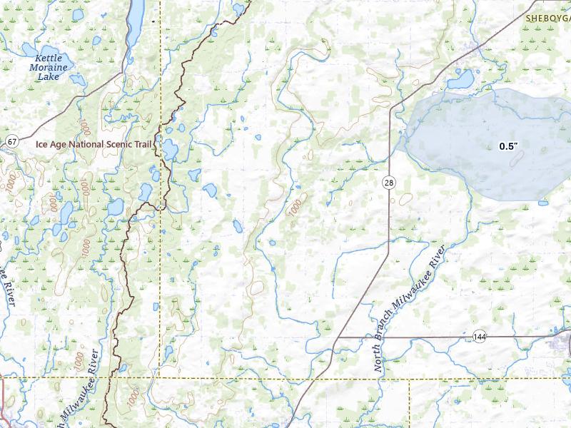 NEXRAD radar-signature map of the hail storm over Adell, WI on Jul 1, 2026