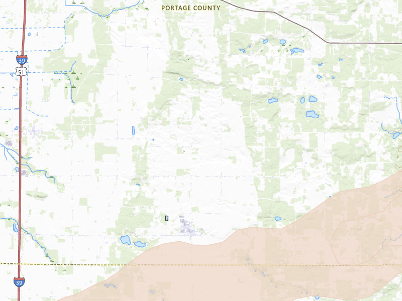 Radar-estimated hail-size map of the storm over Almond, WI on Jun 30, 2026
