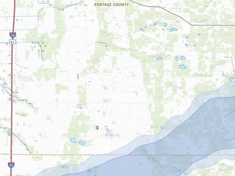 NEXRAD radar-signature map of the hail over Almond, WI