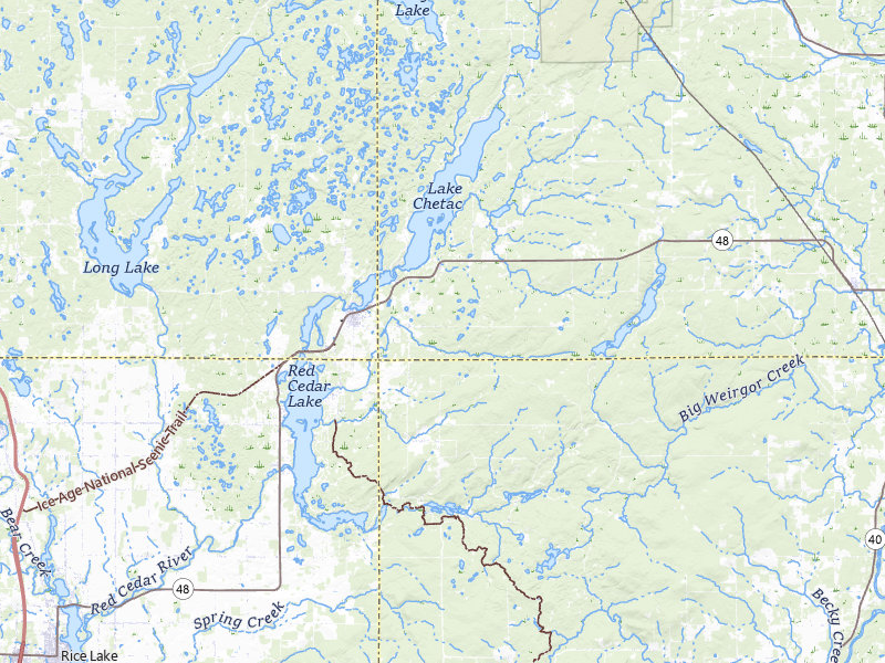 Radar-estimated hail-size map of the storm over Birchwood, WI on Apr 17, 2026
