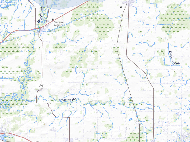 NEXRAD radar-signature map of the hail over Black Creek, WI