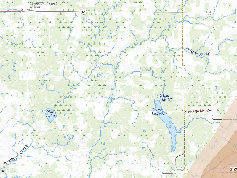 Radar-estimated hail-size map of the storm over Boyd, WI on Apr 17, 2026