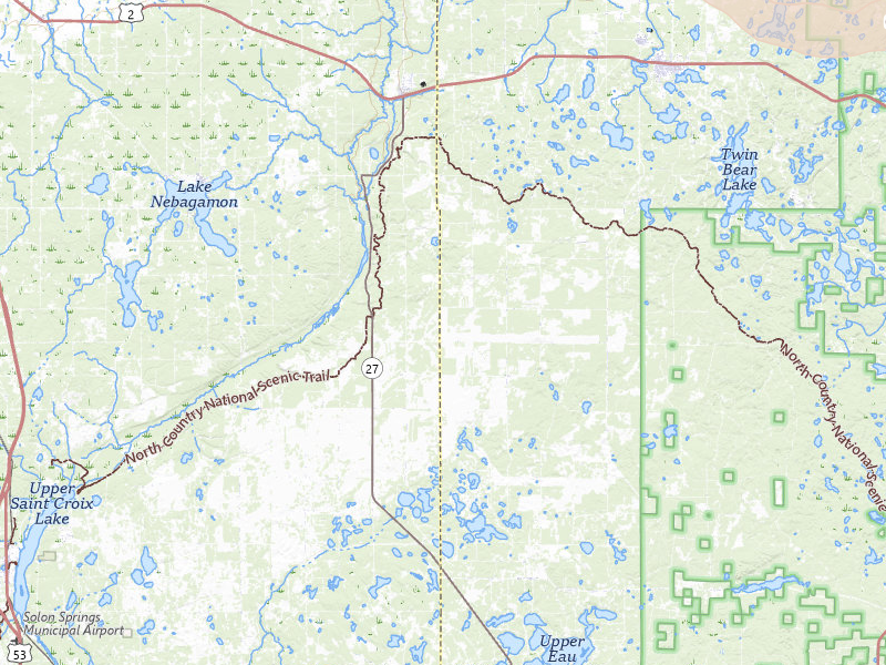 Radar-estimated hail-size map of the storm over Brule, WI on Jul 26, 2026