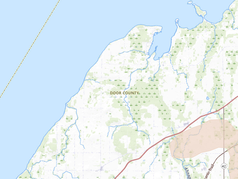 Radar-estimated hail-size map of the storm over Brussels, WI on Jul 1, 2026