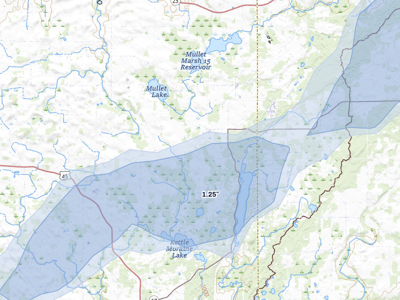 NEXRAD radar-signature map of the hail storm over Campbellsport, WI on May 17, 2026