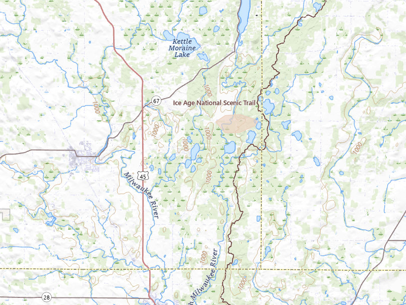 Radar-estimated hail-size map of the storm over Campbellsport, WI on Aug 18, 2026