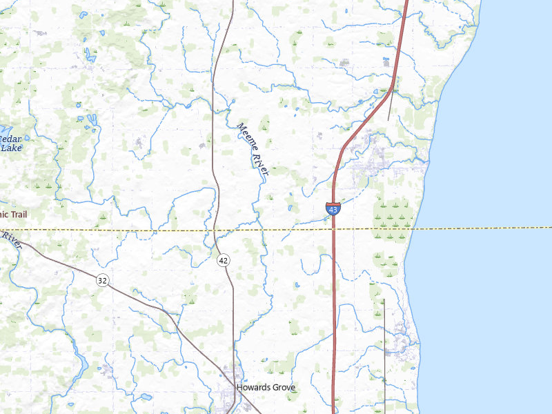 Radar-estimated hail-size map of the storm over Cleveland, WI on Mar 30, 2026