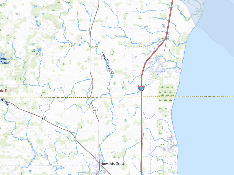 NEXRAD radar-signature map of the hail storm over Cleveland, WI on Jul 8, 2026