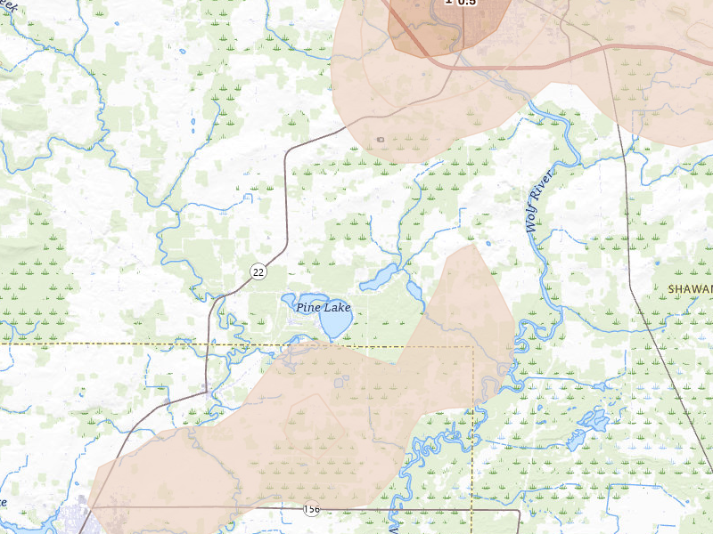 Radar-estimated hail-size map of the storm over Clintonville, WI on Jun 30, 2026
