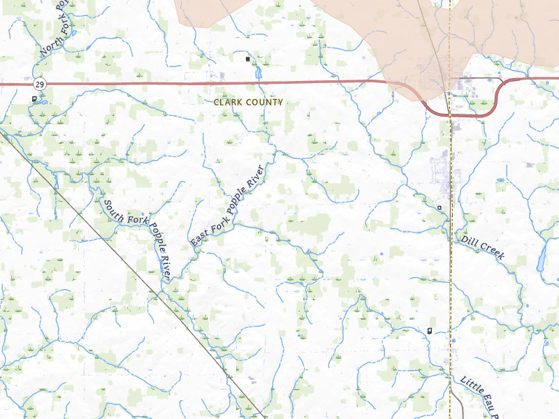 Radar-estimated hail-size map of the storm over Colby, WI on Jun 10, 2026