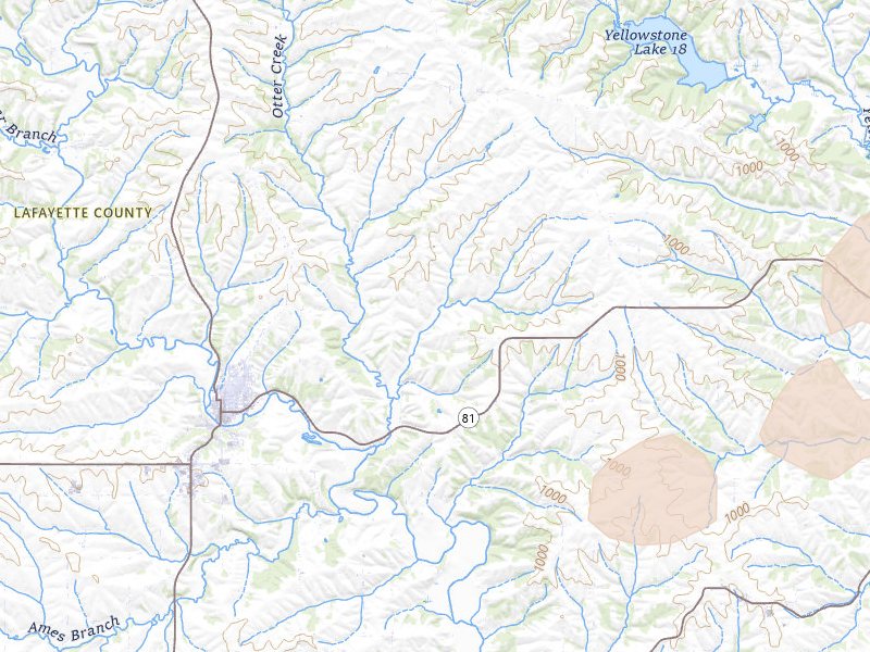 Radar-estimated hail-size map of the storm over Darlington, WI on Mar 31, 2026