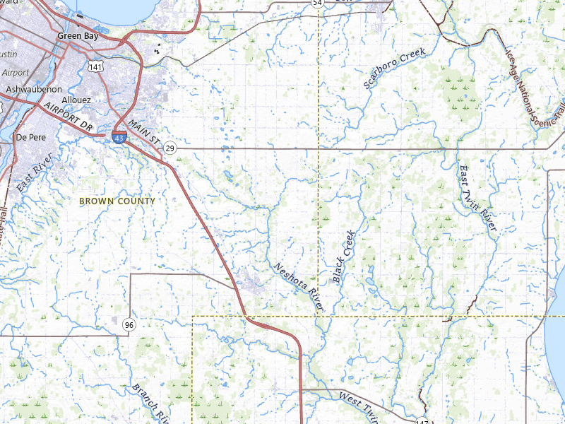 Radar-estimated hail-size map of the storm over Denmark, WI on Mar 31, 2026