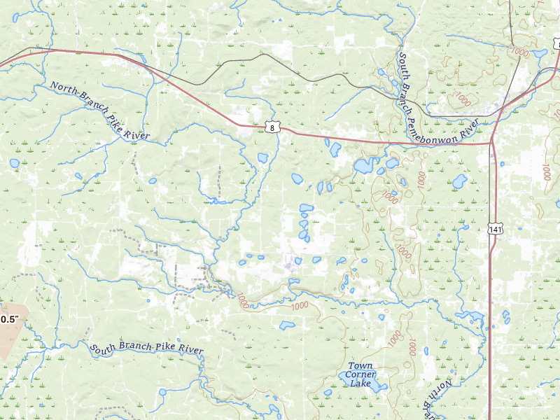Radar-estimated hail-size map of the storm over Dunbar, WI on Jul 27, 2026