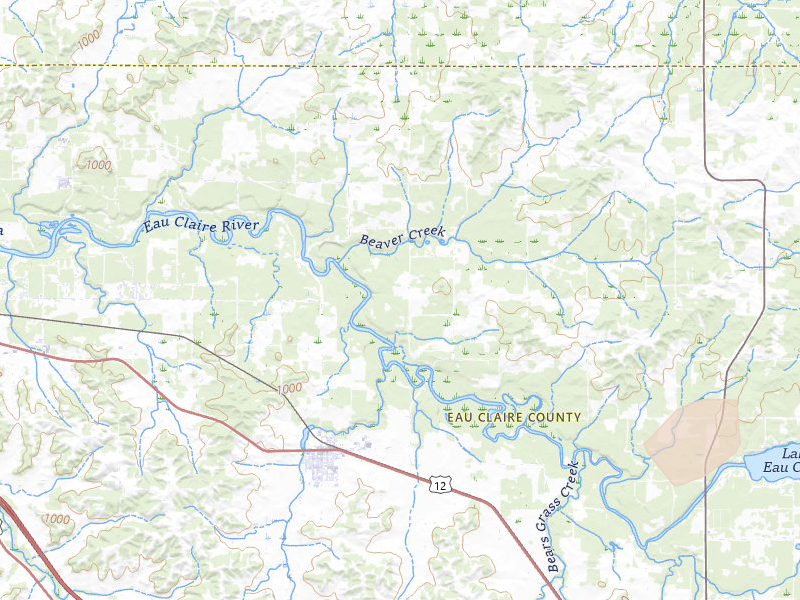 Radar-estimated hail-size map of the storm over Fall Creek, WI on Apr 13, 2026