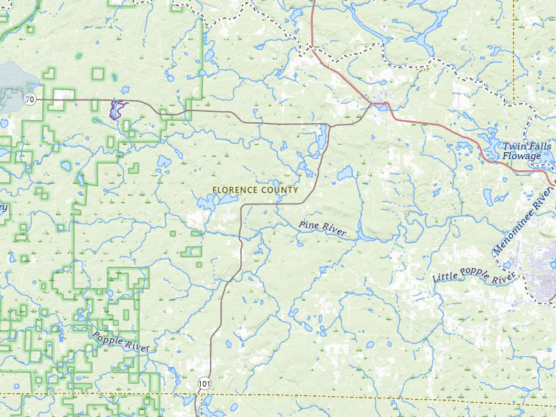 NEXRAD radar-signature map of the hail storm over Florence, WI on May 17, 2026