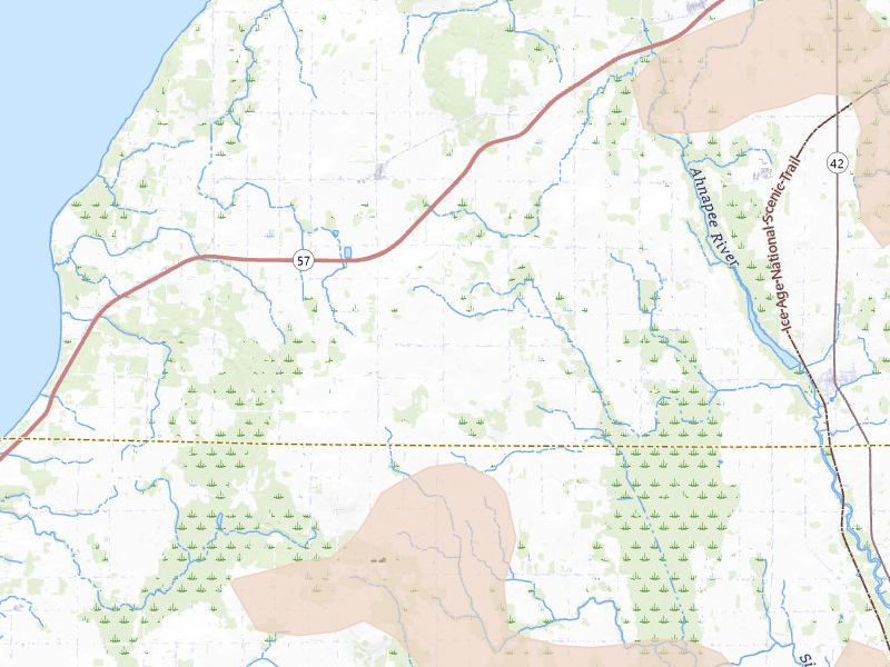 Radar-estimated hail-size map of the storm over Forestville, WI on Jul 1, 2026