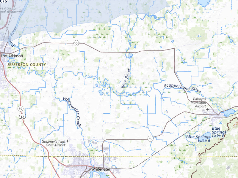 NEXRAD radar-signature map of the hail over Fort Atkinson, WI