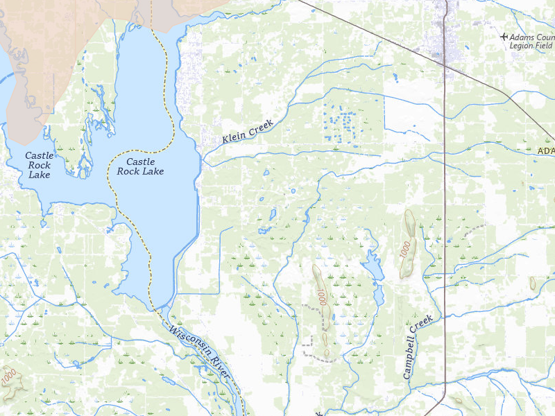 Radar-estimated hail-size map of the storm over Friendship, WI on Mar 31, 2026