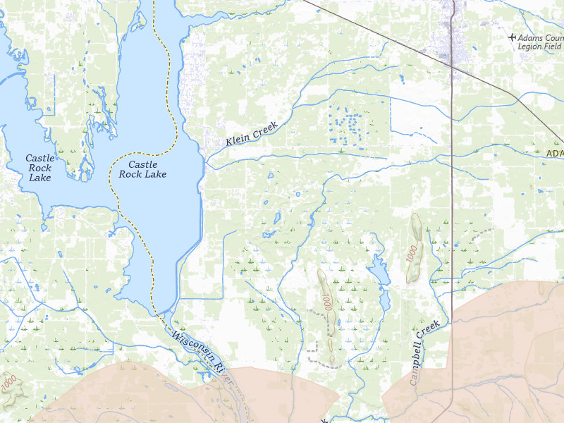 Radar-estimated hail-size map of the storm over Friendship, WI on Jun 30, 2026
