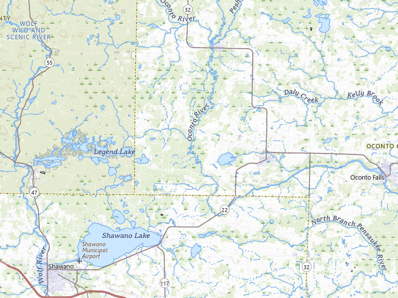 Radar-estimated hail-size map of the storm over Gillett, WI on Mar 30, 2026