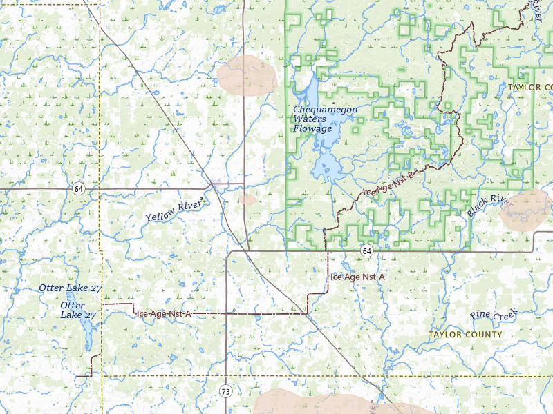 Radar-estimated hail-size map of the storm over Gilman, WI on Jun 24, 2026