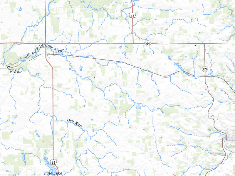 Radar-estimated hail-size map of the storm over Glenwood City, WI on Jun 9, 2026