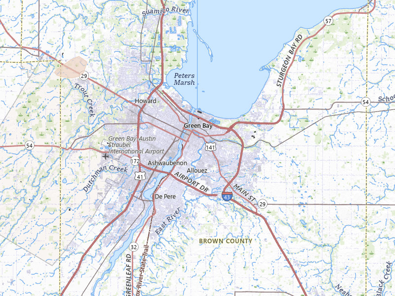 Radar-estimated hail-size map of the storm over Green Bay, WI on Mar 30, 2026