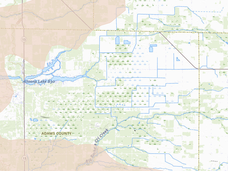 Radar-estimated hail-size map of the storm over Hancock, WI on Mar 31, 2026