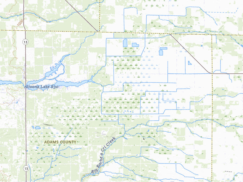 Radar-estimated hail-size map of the storm over Hancock, WI