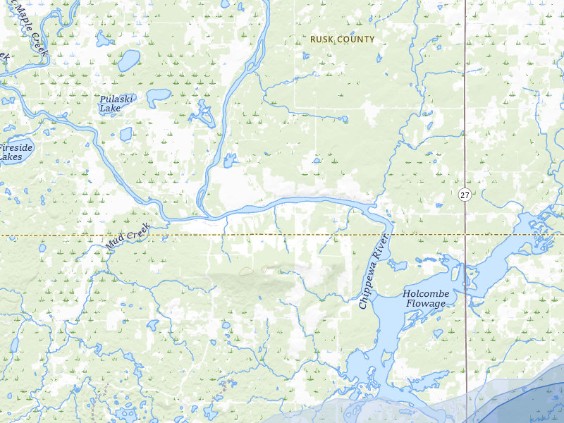 NEXRAD radar-signature map of the hail over Holcombe, WI