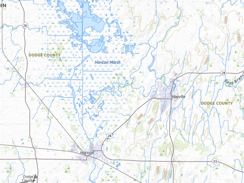 Radar-estimated hail-size map of the storm over Horicon, WI on May 15, 2026