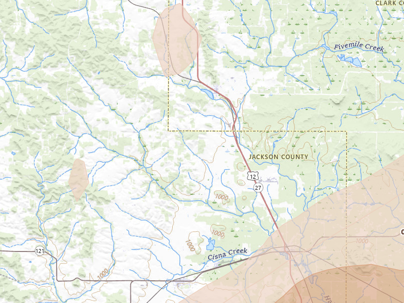 Radar-estimated hail-size map of the storm over Humbird, WI on Apr 17, 2026
