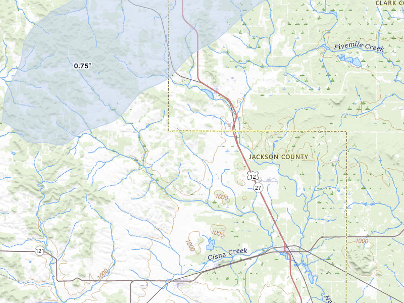 NEXRAD radar-signature map of the hail storm over Humbird, WI on Jun 30, 2026