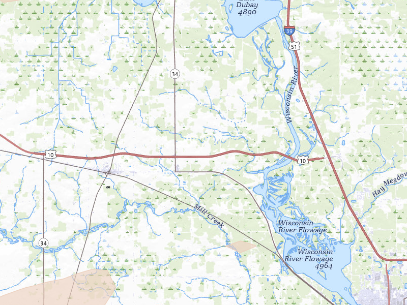 Radar-estimated hail-size map of the storm over Junction City, WI on Jun 30, 2026