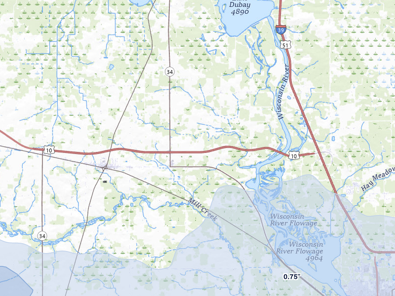 NEXRAD radar-signature map of the hail storm over Junction City, WI on Jun 30, 2026