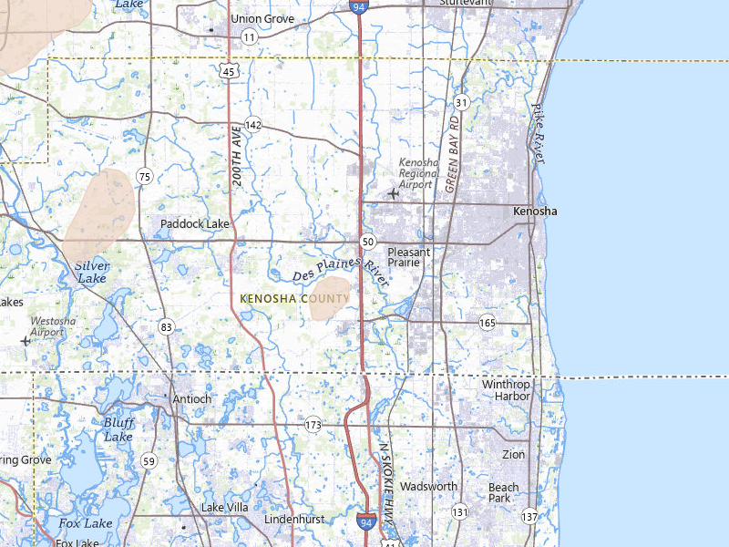 Radar-estimated hail-size map of the storm over Kenosha, WI on Apr 17, 2026