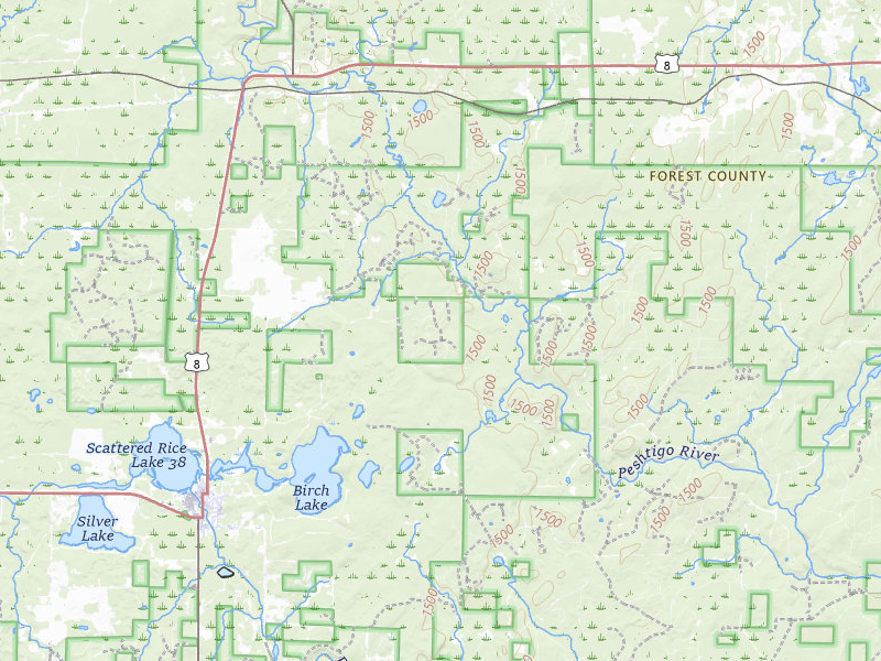 NEXRAD radar-signature map of the hail storm over Laona, WI on Jul 30, 2026