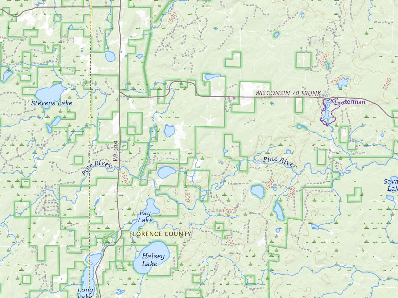 Radar-estimated hail-size map of the storm over Long Lake, WI on Jul 20, 2026