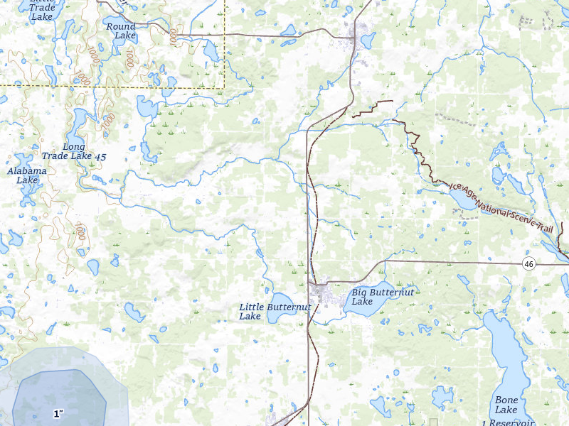 NEXRAD radar-signature map of the hail storm over Luck, WI on Jul 3, 2026