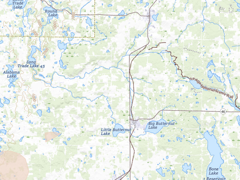 Radar-estimated hail-size map of the storm over Luck, WI on Jul 4, 2026
