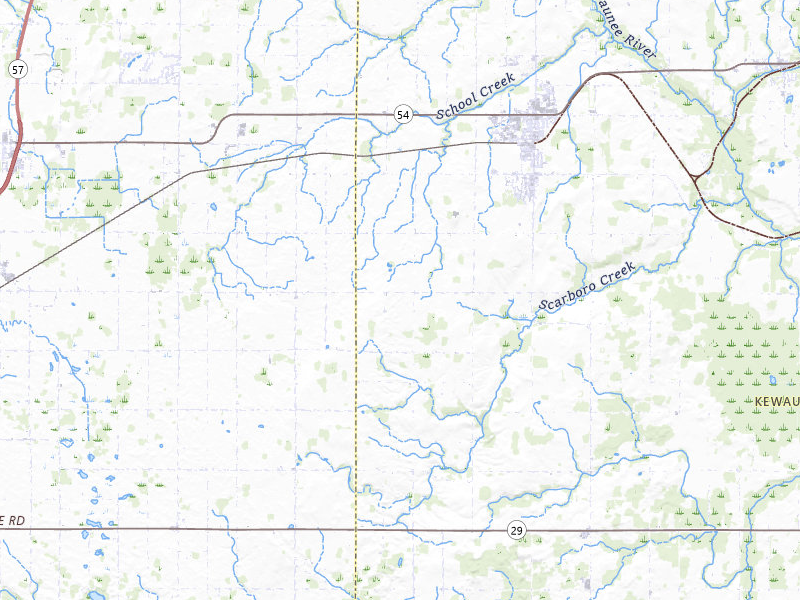 Radar-estimated hail-size map of the storm over Luxemburg, WI on Jul 27, 2026