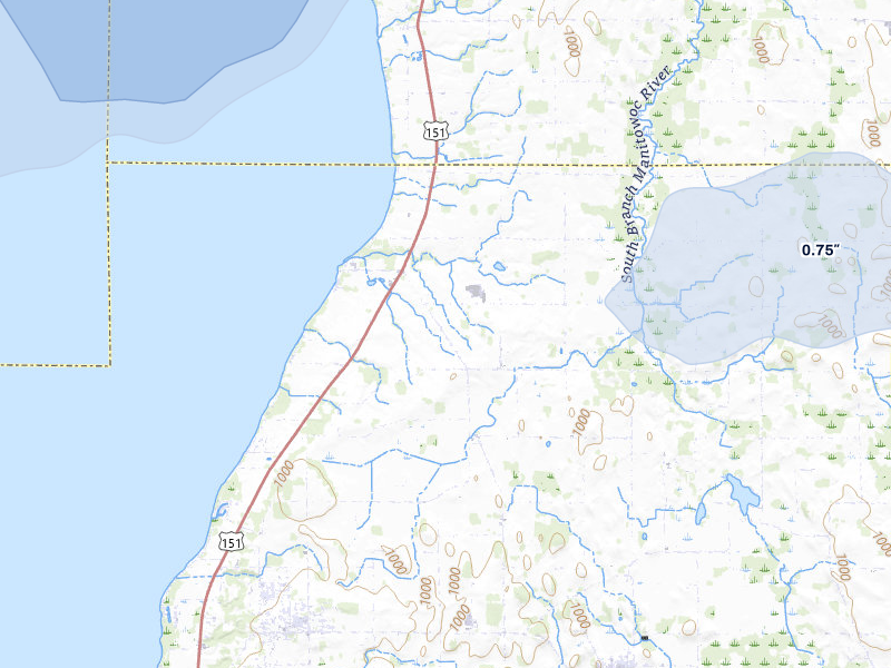 NEXRAD radar-signature map of the hail storm over Malone, WI on Mar 30, 2026