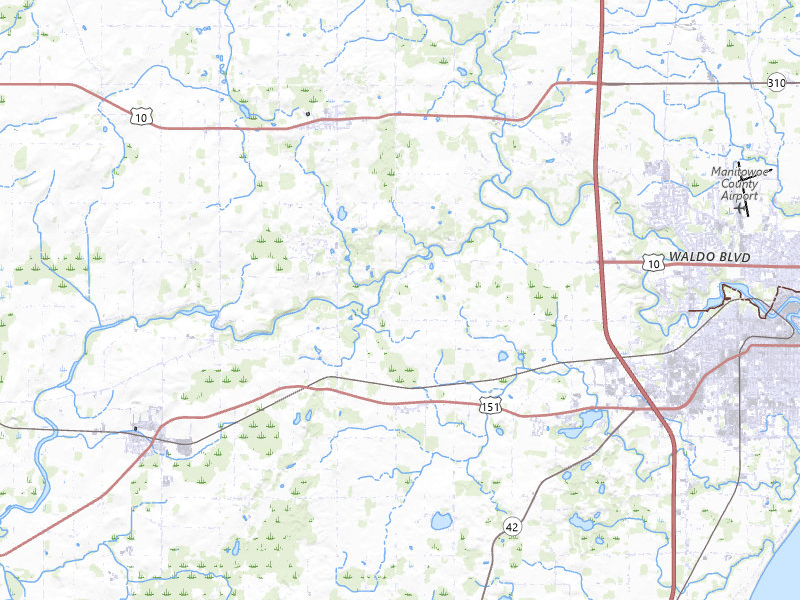 Radar-estimated hail-size map of the storm over Manitowoc, WI on Jul 1, 2026